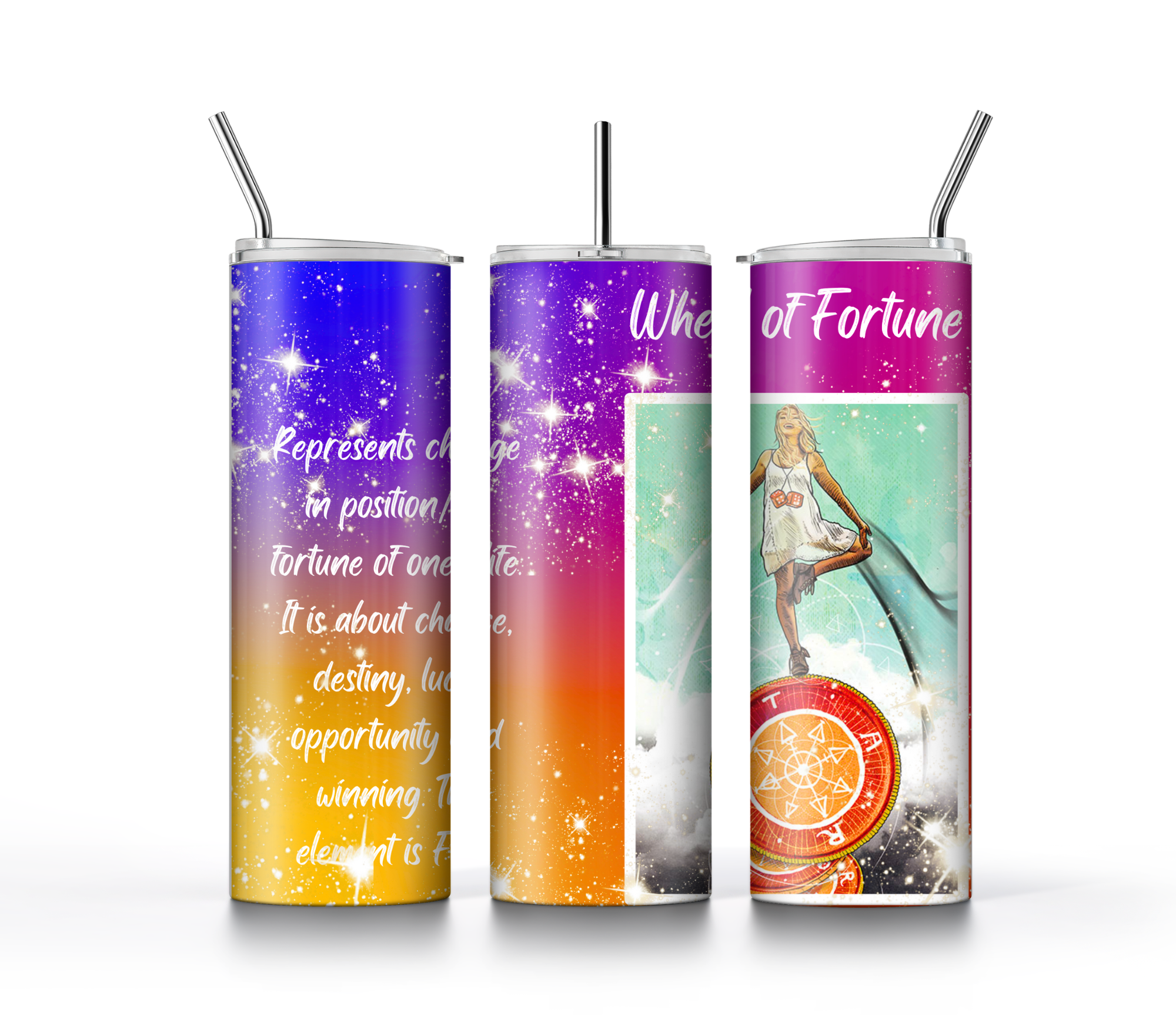 Tarot Tumblers – 590ml - Wheel of Fortune
