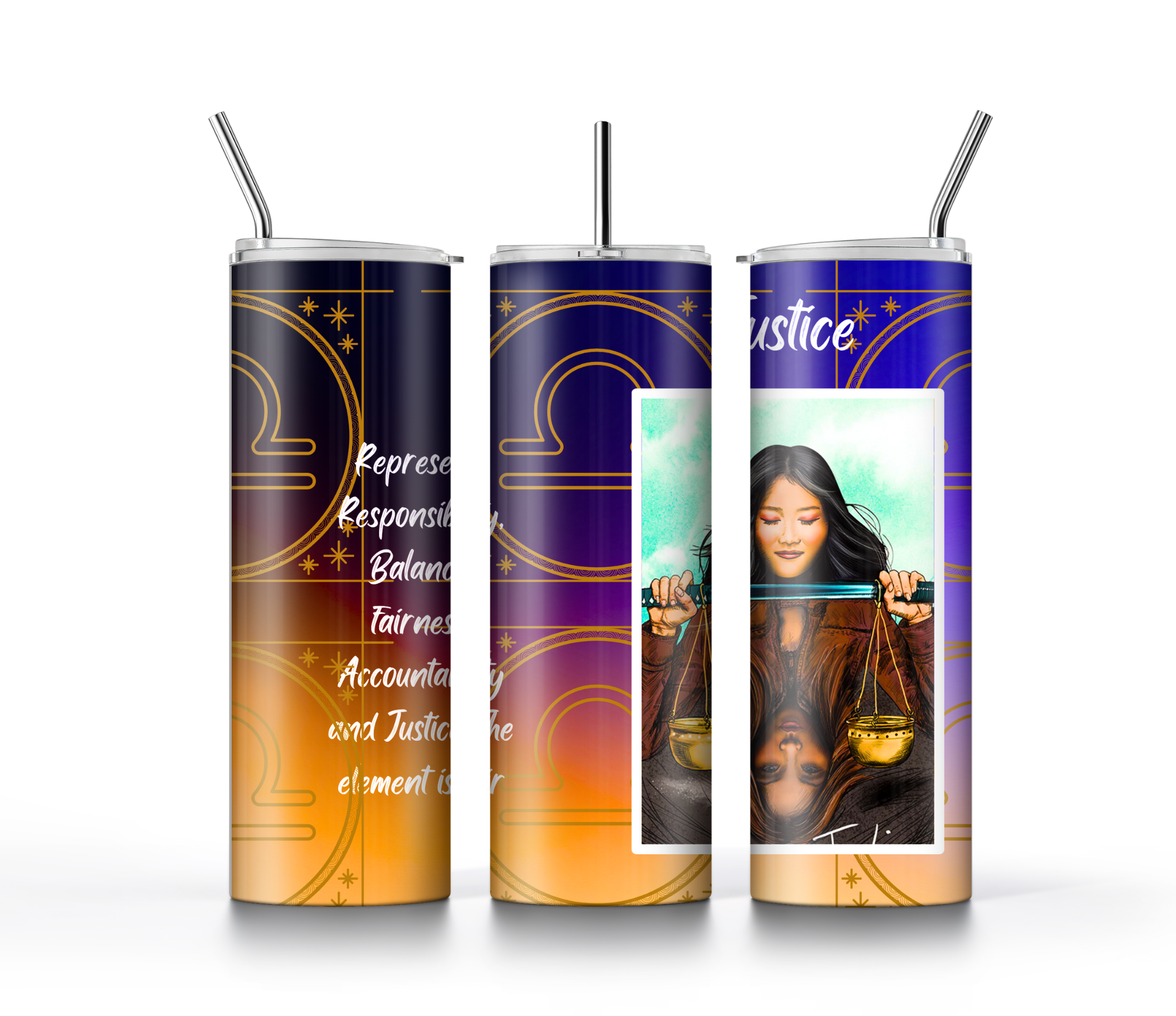 Tarot Tumblers – 590ml - Justice